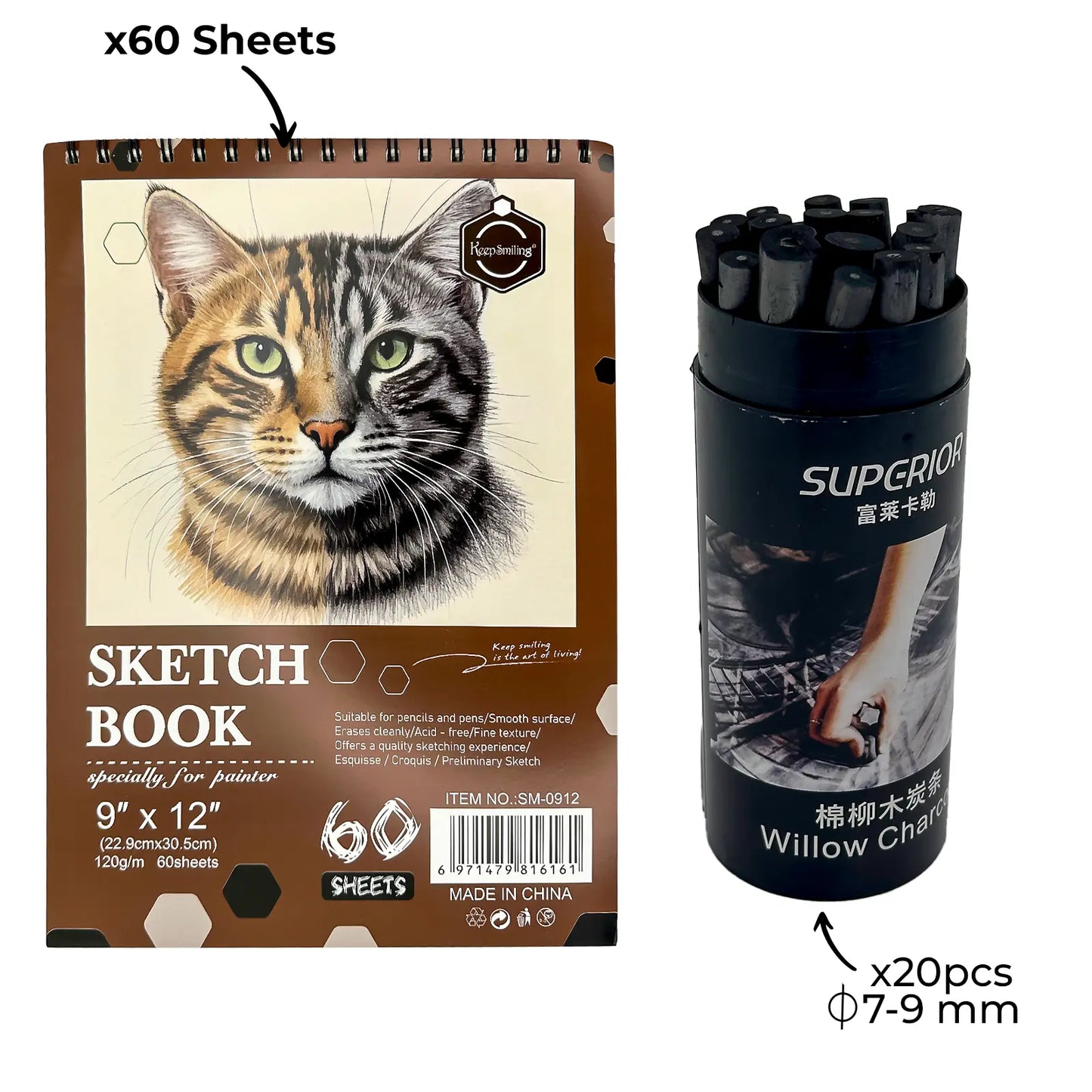 Pack Dessin & Illustration Complet – Sketch A3 + Fusain, Crayons & Pastels (4 Packs au choix) - Librairie Oxford City