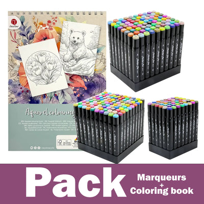 Pack Kalino + Livre de coloriage Aquarelle - Librairie Oxford City