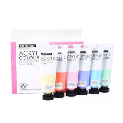 Peinture Acrylique 6*75ML PASTEL COLORS - Librairie Oxford City