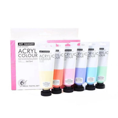 Peinture Acrylique 6*75ML PASTEL COLORS - Librairie Oxford City