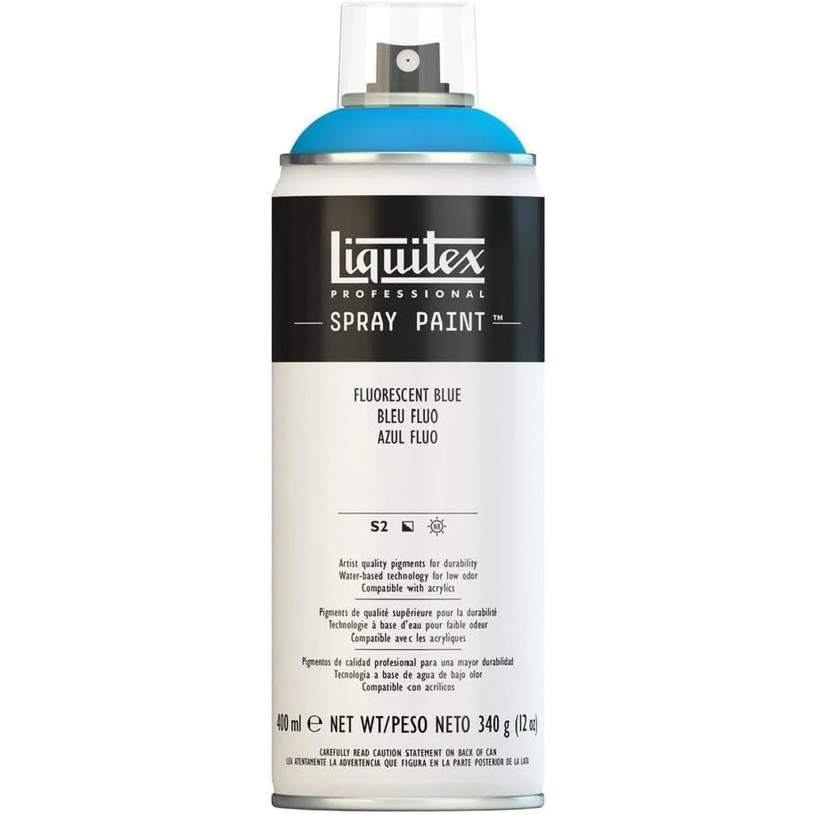 Peinture en aérosol professionnelle Liquitex 400 ml, Bleu fluo - Librairie Oxford City