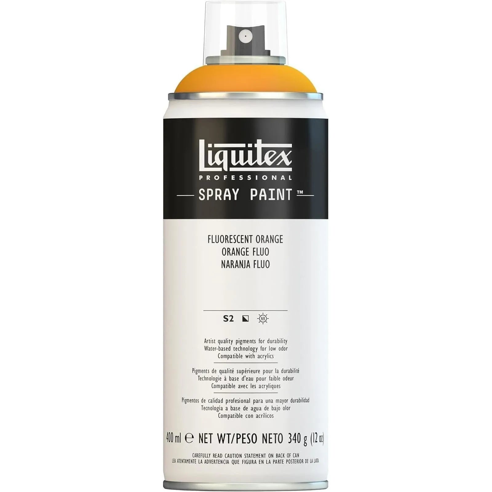 Peinture en aérosol professionnelle Liquitex 400 ml, orange fluo - Librairie Oxford City