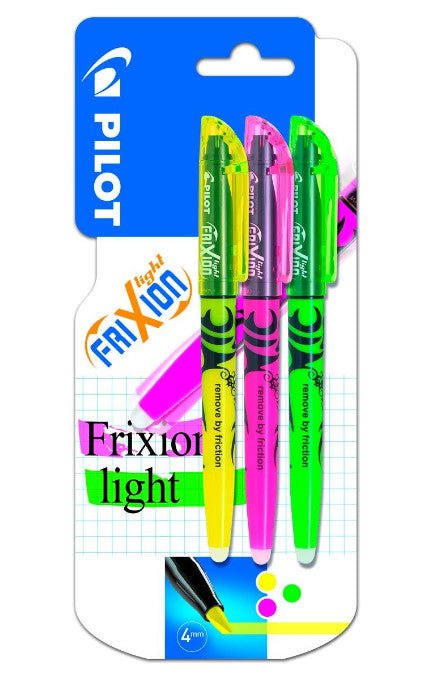 PILOT Lot de 3 surligneurs Jaune Rose Vert Frixion Light - Librairie Oxford City
