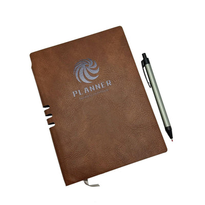 Planner notebook avec stylo - couleur marron - A5 - Librairie Oxford City