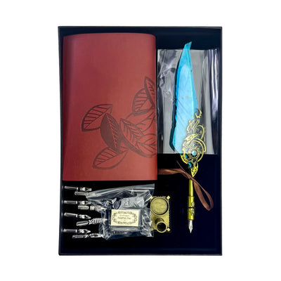 Set d’Écriture à Plume & Carnet Vintage – Coffret Calligraphie Élégant (28.5×20cm) - Librairie Oxford City