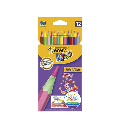Poch 12 crayons de couleur kids circus - Librairie Oxford City