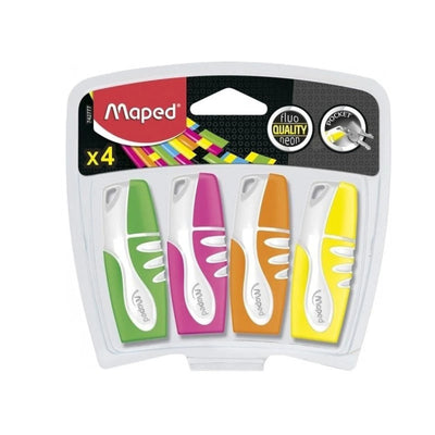 POCH 4 MARQ MINI FLUO MAPED - Librairie Oxford City