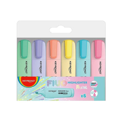 POCH 6 MARQ FLUO PASTEL KR972174 KEYROAD - Librairie Oxford City