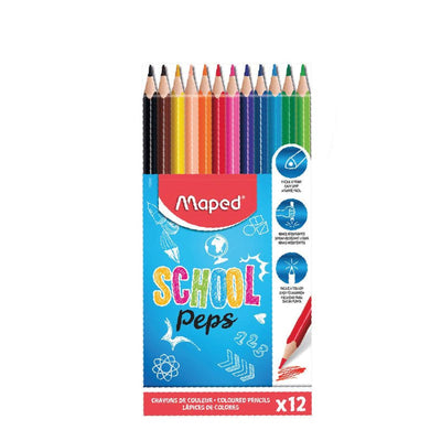 Poch de 12 crayons de couleur - Librairie Oxford City