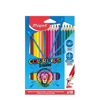 poch de 18 crayons de couleur strong - Librairie Oxford City