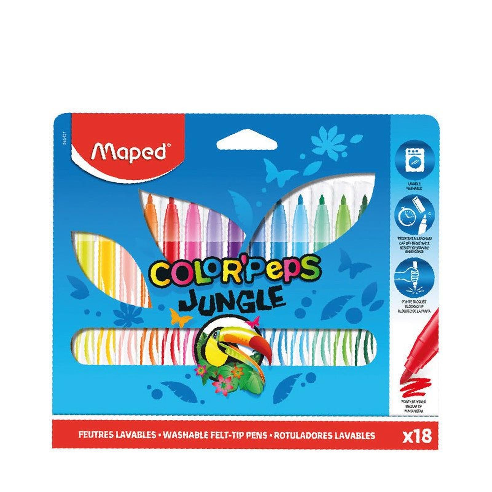 Poch de 18 feutres jungle - Librairie Oxford City