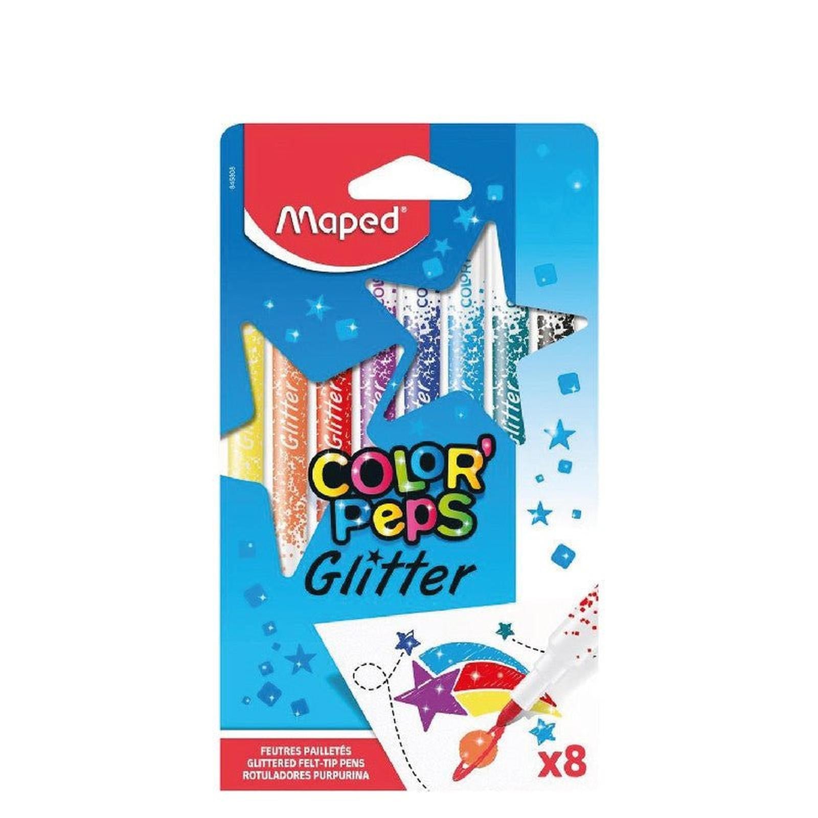 Poch de 8 feutres glitter - Librairie Oxford City
