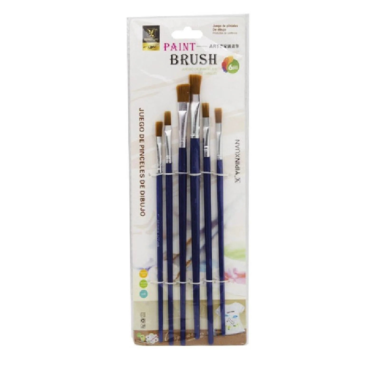 POCH. 6 PINCEAUX PLAT REF 577 - 6B BLEU - Librairie Oxford City