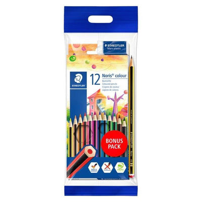 Pochette 12 Crayons Noris colour + 1 crayon noir + 1 gomme - Librairie Oxford City