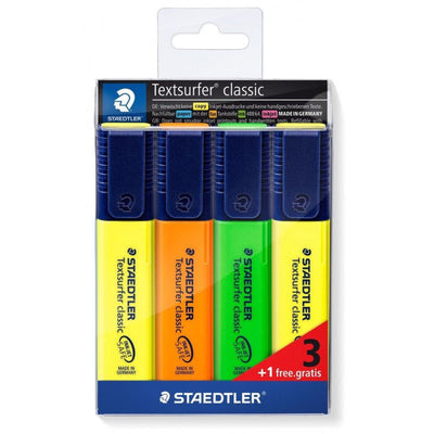 Pochette 4 Marqueurs fluo (3 +1 gratuit) 364 - S - Librairie Oxford City