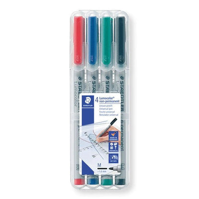 Pochette 4 stylos non - permanent Lumocolor - M - Librairie Oxford City