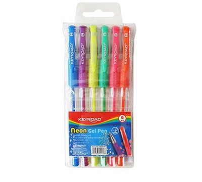 POCHETTE 6 STYLO GEL NEON - Librairie Oxford City