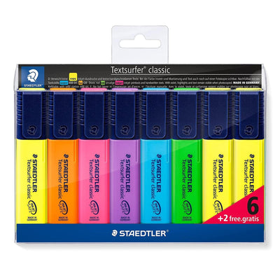Pochette 8 Marqueurs Fluo(6+2 gratuit) 364 - P - Librairie Oxford City
