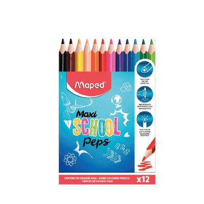 Pochette de 12 Crayons de Couleur - Librairie Oxford City