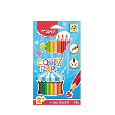 Pochette de 12 Crayons de Couleur maxi - Librairie Oxford City