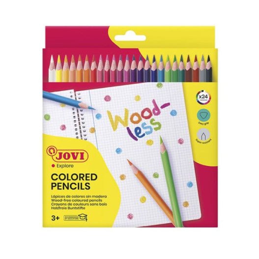 Jovi Wood-less Crayons Couleur 24 Pièces - Librairie Oxford City