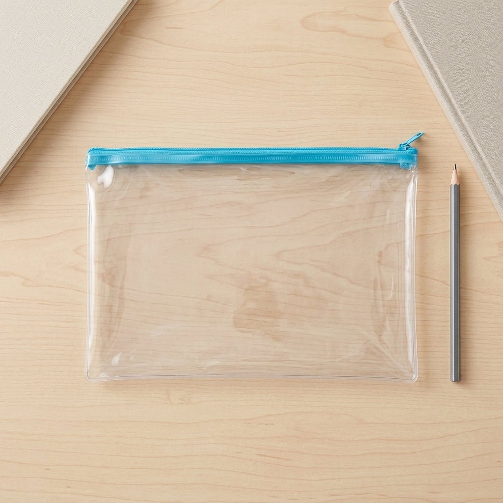 Pochette Zip Transparente A4 — 4 Coloris - Librairie Oxford City