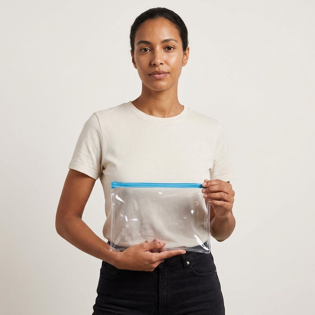 Pochette Zip Transparente A4 — 4 Coloris - Librairie Oxford City