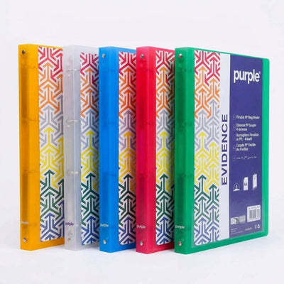 Classeur 4 Anneaux PP Souple A4 20mm Personnalisable — Purple Evidence - Librairie Oxford City