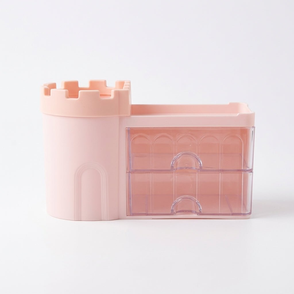 Organiseur de Bureau Château avec Tiroirs — Bleu / Rose / Vert / Violet - Librairie Oxford City