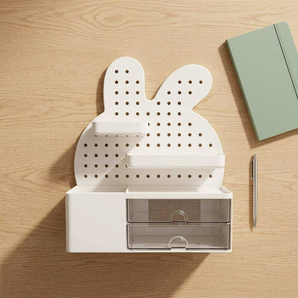 Organiseur de Bureau Lapin avec Tiroirs et Pegboard - Librairie Oxford City