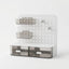 Organiseur de Bureau avec Pegboard et Tiroirs Transparents — Blanc / Beige - Librairie Oxford City