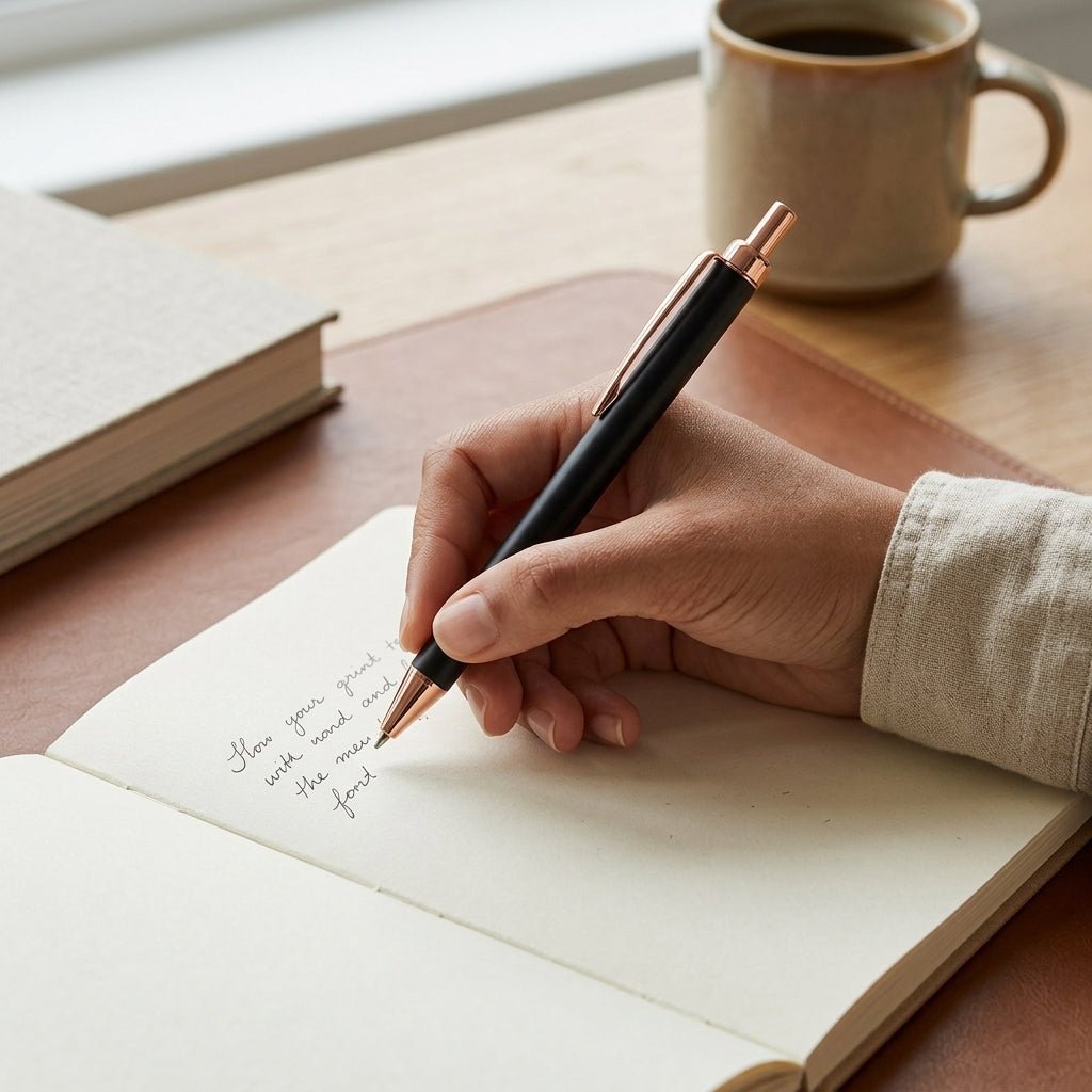 Pack Bureau Élégant Noir & Or Rose — 5 Pièces Premium - Librairie Oxford City