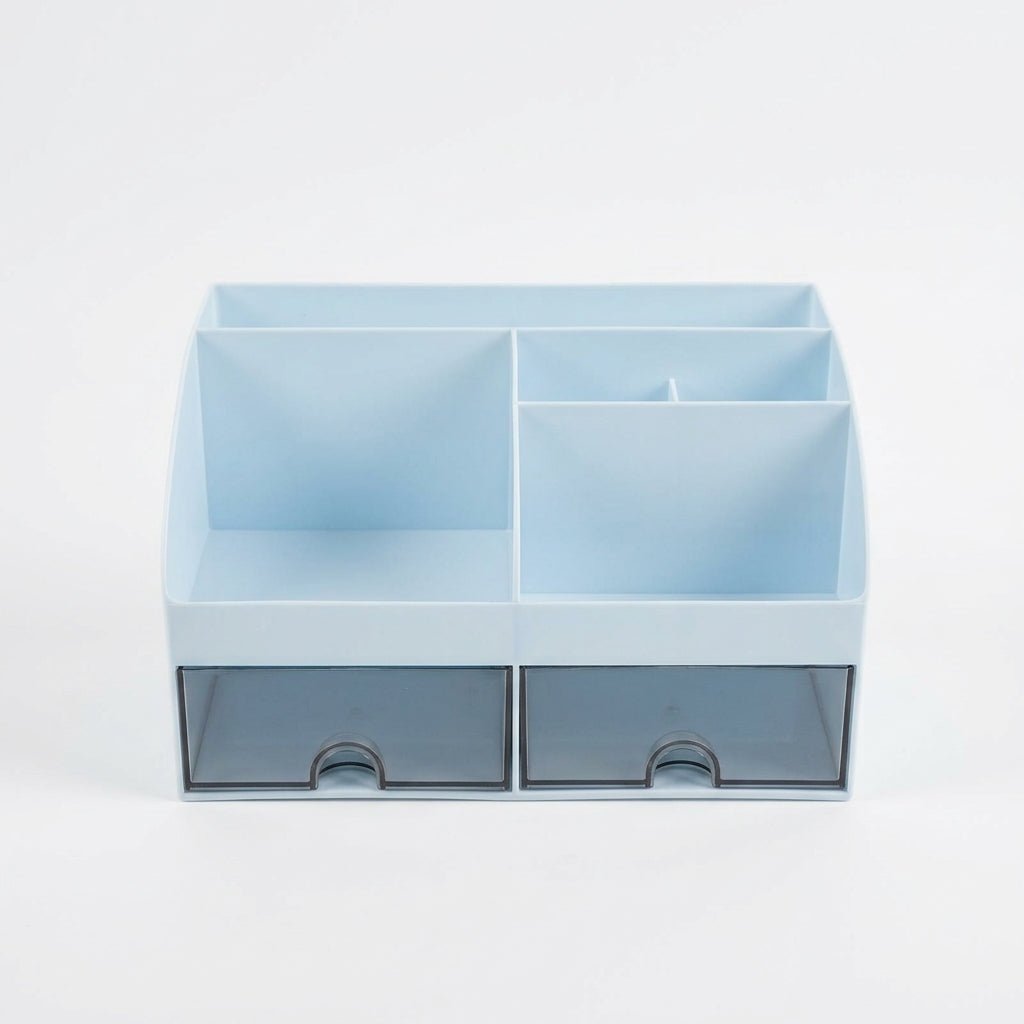 Organiseur de Bureau Multi - Compartiments avec Tiroirs — Rose / Bleu / Blanc - Librairie Oxford City
