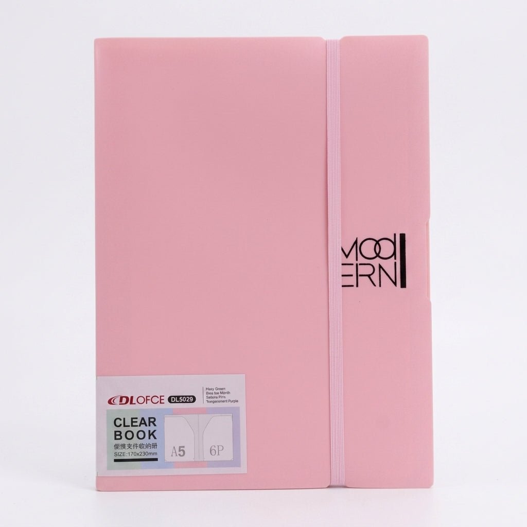 Chemise à Coin Clear Book A5 12 Positions — Vert / Rose / Violet - Librairie Oxford City