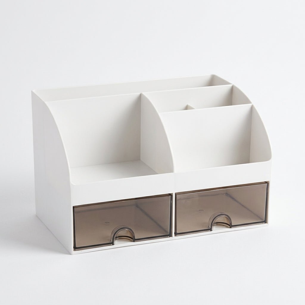 Organiseur de Bureau Multi - Compartiments avec Tiroirs — Rose / Bleu / Blanc - Librairie Oxford City