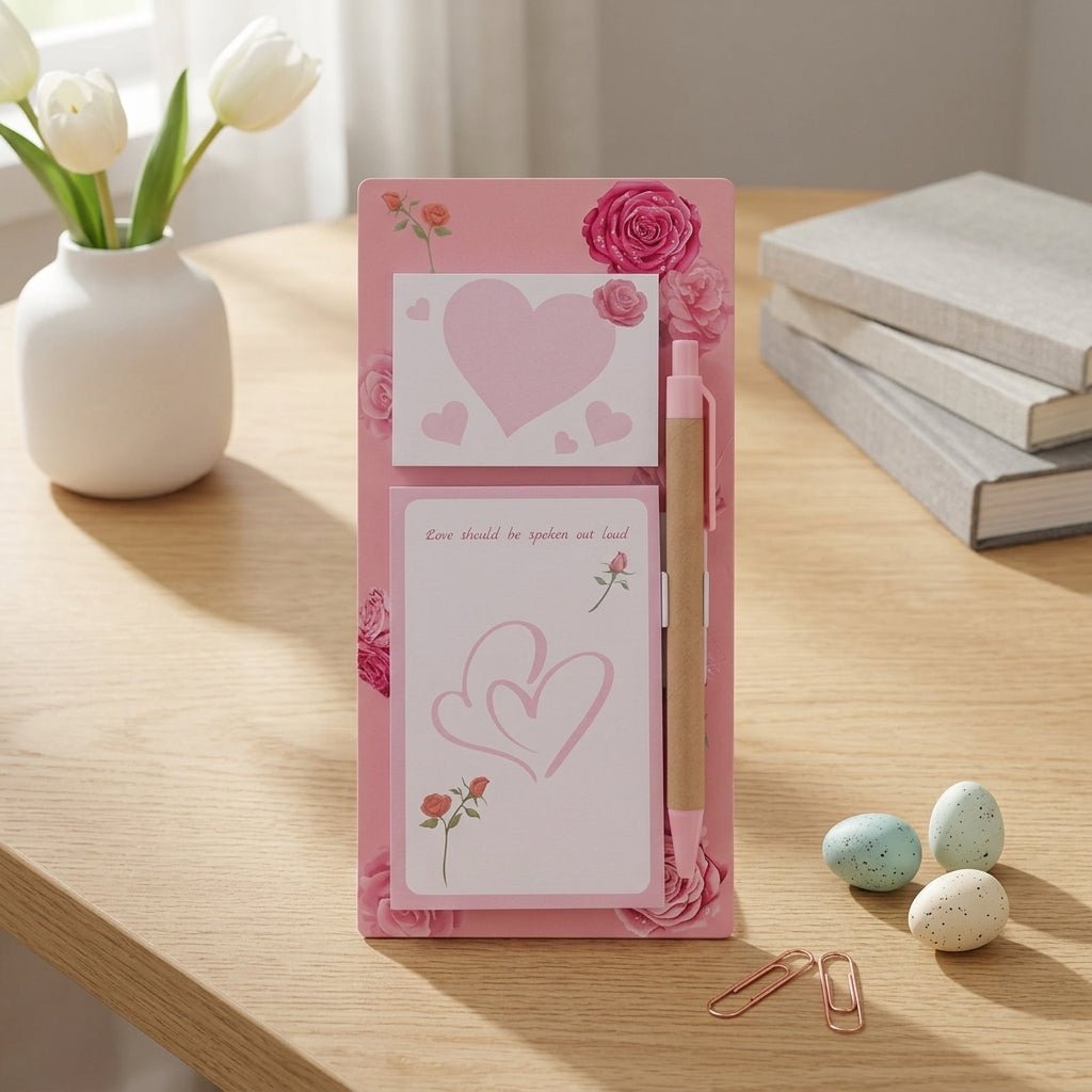 Bloc - Notes Aimanté avec Stylo (20x10cm) (6 modèles floraux) - Librairie Oxford City