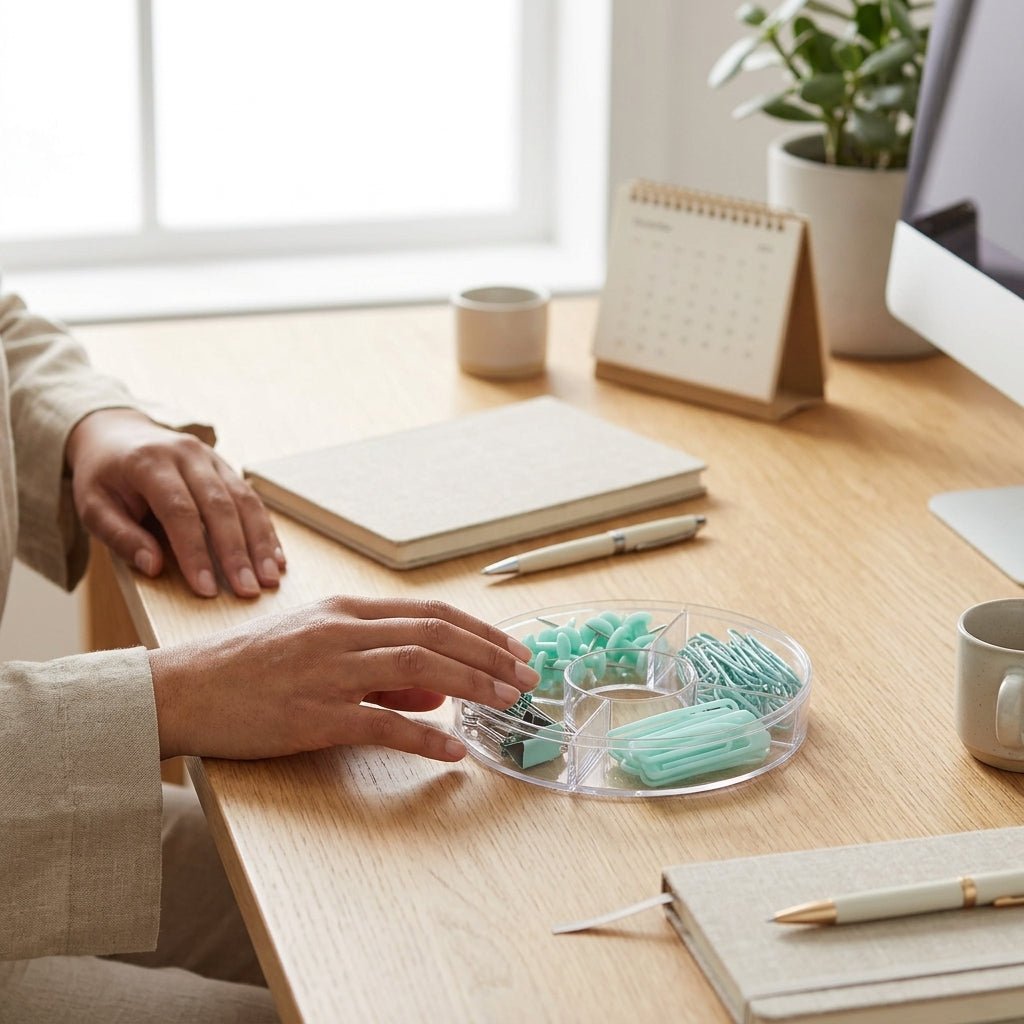 Pack Bureau Kawaii Pastel 4 en 1 – Agrafeuse + Accessoires + Bloc - Notes + Chemise A5 - Librairie Oxford City