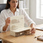 Organiseur de Bureau avec Pegboard et Tiroirs Transparents — Blanc / Beige - Librairie Oxford City