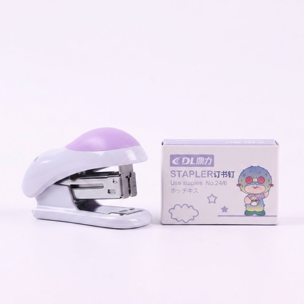 Mini Agrafeuse Kawaii avec Agrafes 24/6 – Set DL0152 - Librairie Oxford City