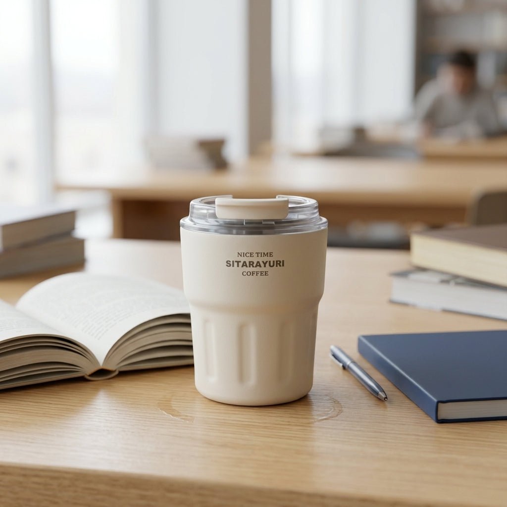 Tumbler Inox Sitarayuri Coffee – Tasse Isotherme à Emporter avec Dragonne | Oxford City - Librairie Oxford City