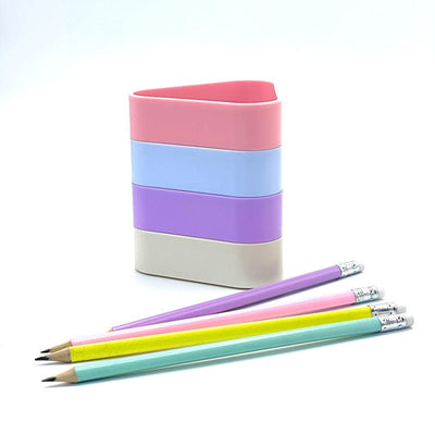 Porte - stylo détachable Triangle Pastel - Plastique - Librairie Oxford City