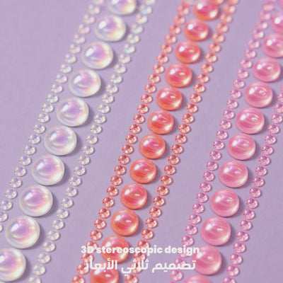 Pack Gem Stickers Strass Coquillage – 6 Planches + Colle + Pincette