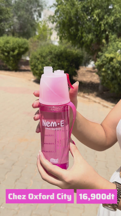 Nem•E - Gourde avec Spray et Paille 600ml