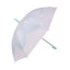 Parapluie transparent motif floral blanc jaune bleu ciel