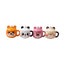 Mug céramique blanc avec couvercle et motif panda noir et rose