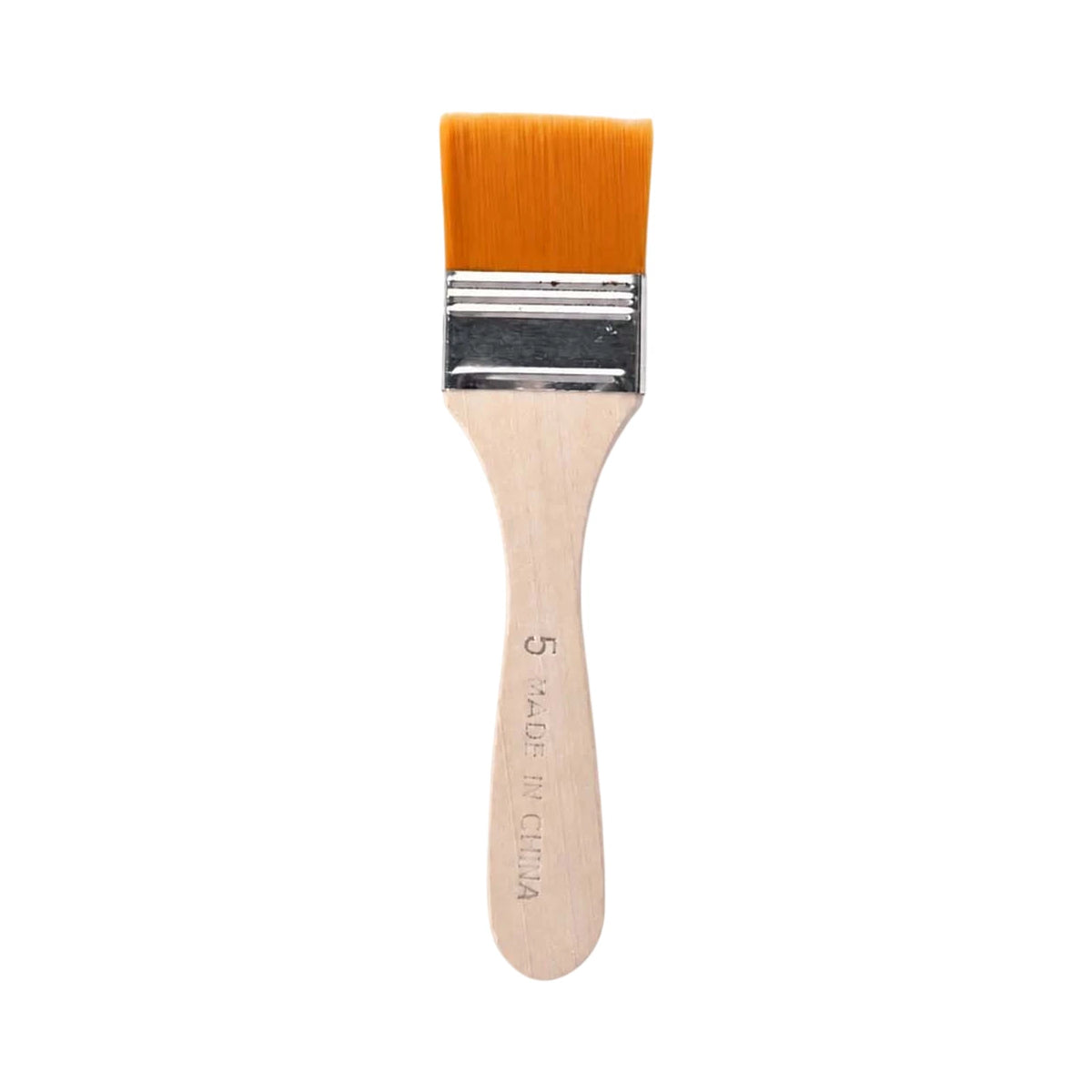 Pinceau Plat Nylon N°5 — Manche Bois - Librairie Oxford City