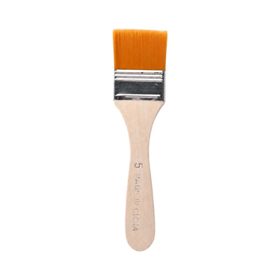 Pinceau Plat Nylon N°5 — Manche Bois - Librairie Oxford City