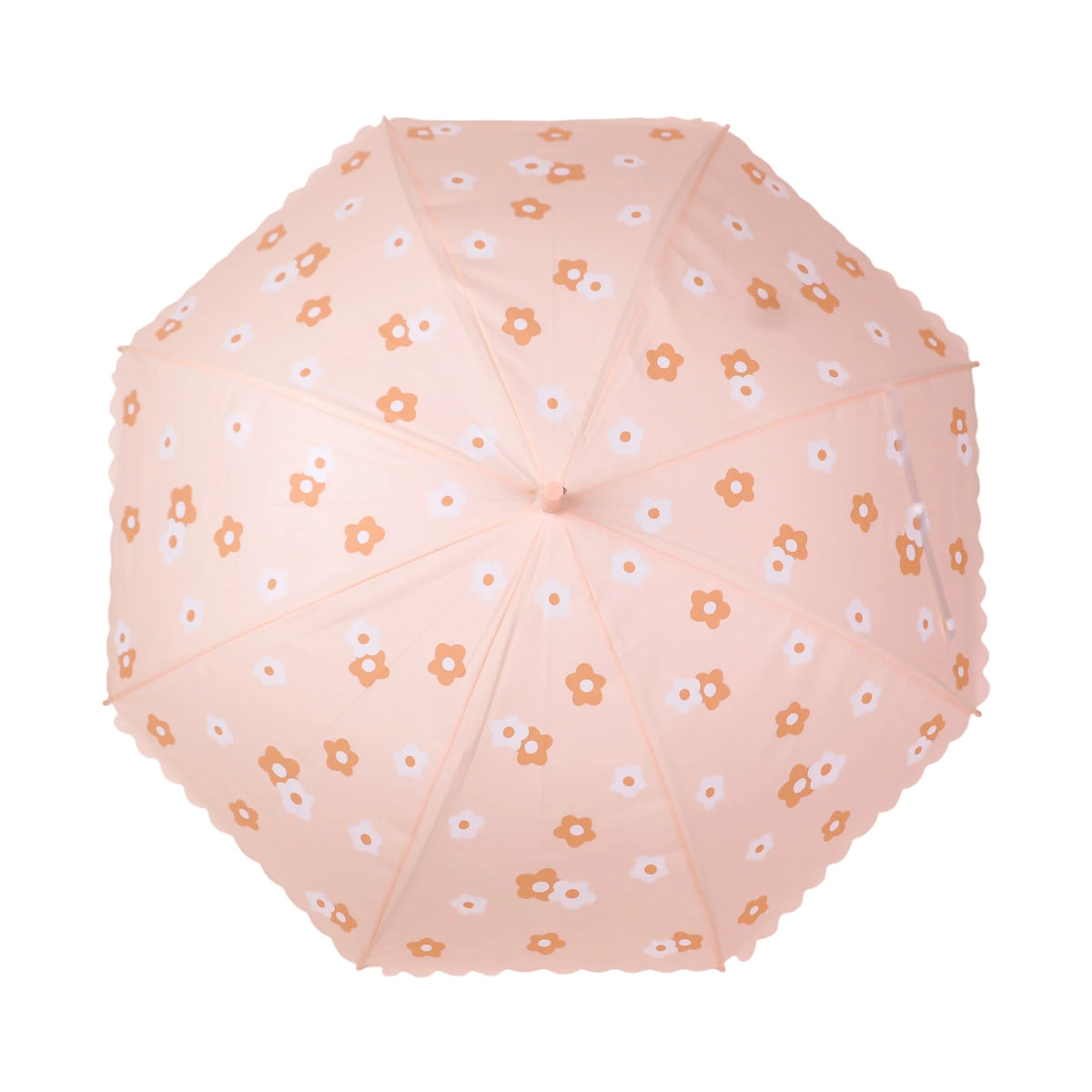 Parapluie Floral à Bords Festonnés — Motif Fleuri