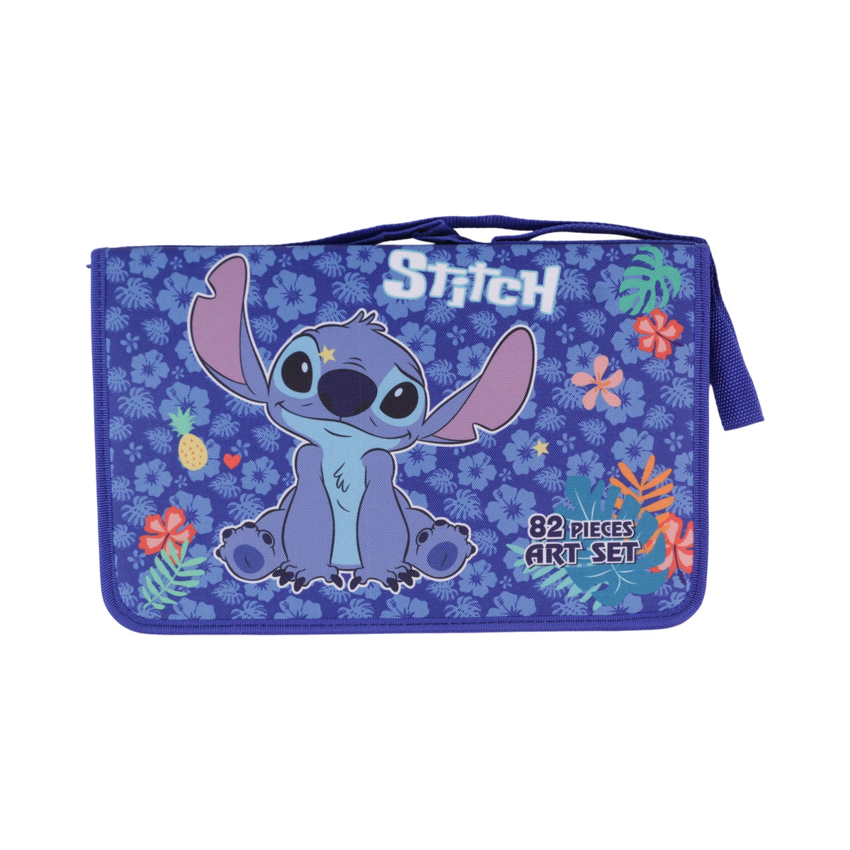 Set de coloriage Stitch Disney 82 pièces avec poignée, coloris bleu et violet