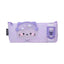 Trousse scolaire XMQI motif chat violet rose avec porte-clés cœur